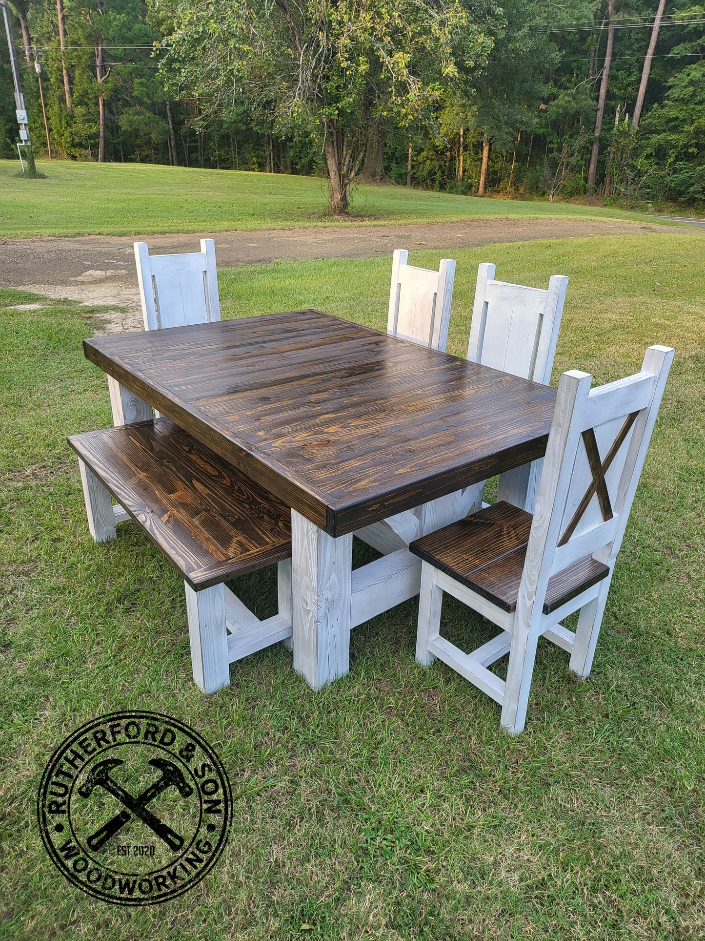 Solid X Back Farmhouse Chair