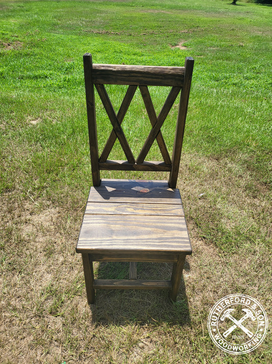 Farmhouse Double X Style Tapered Chair