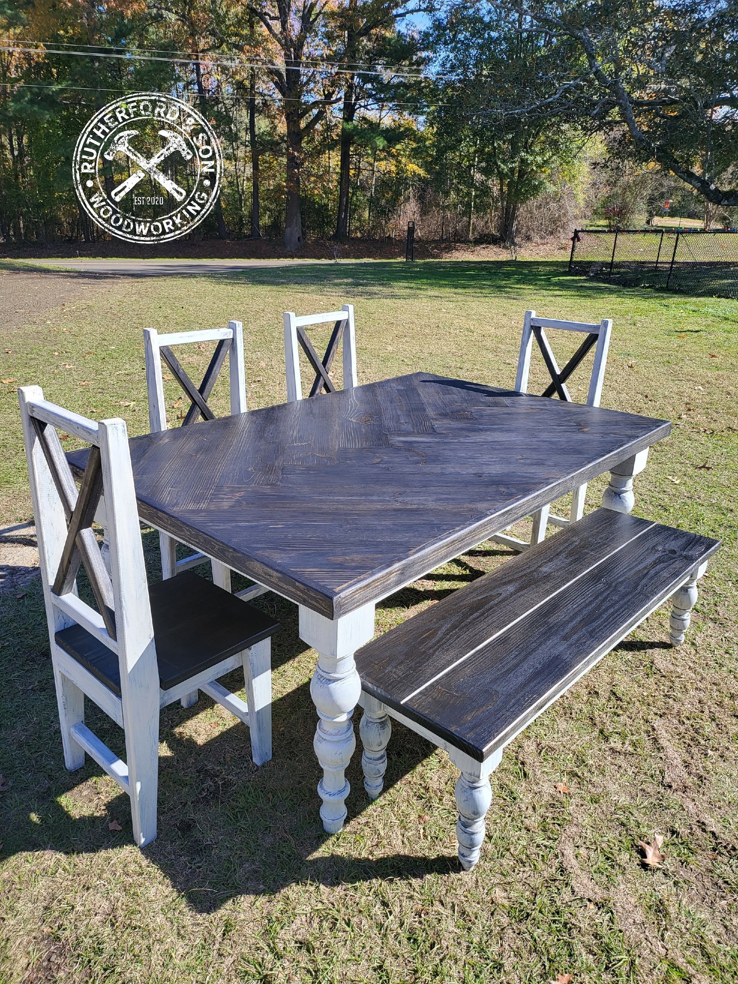 Farmhouse Herringbone Table