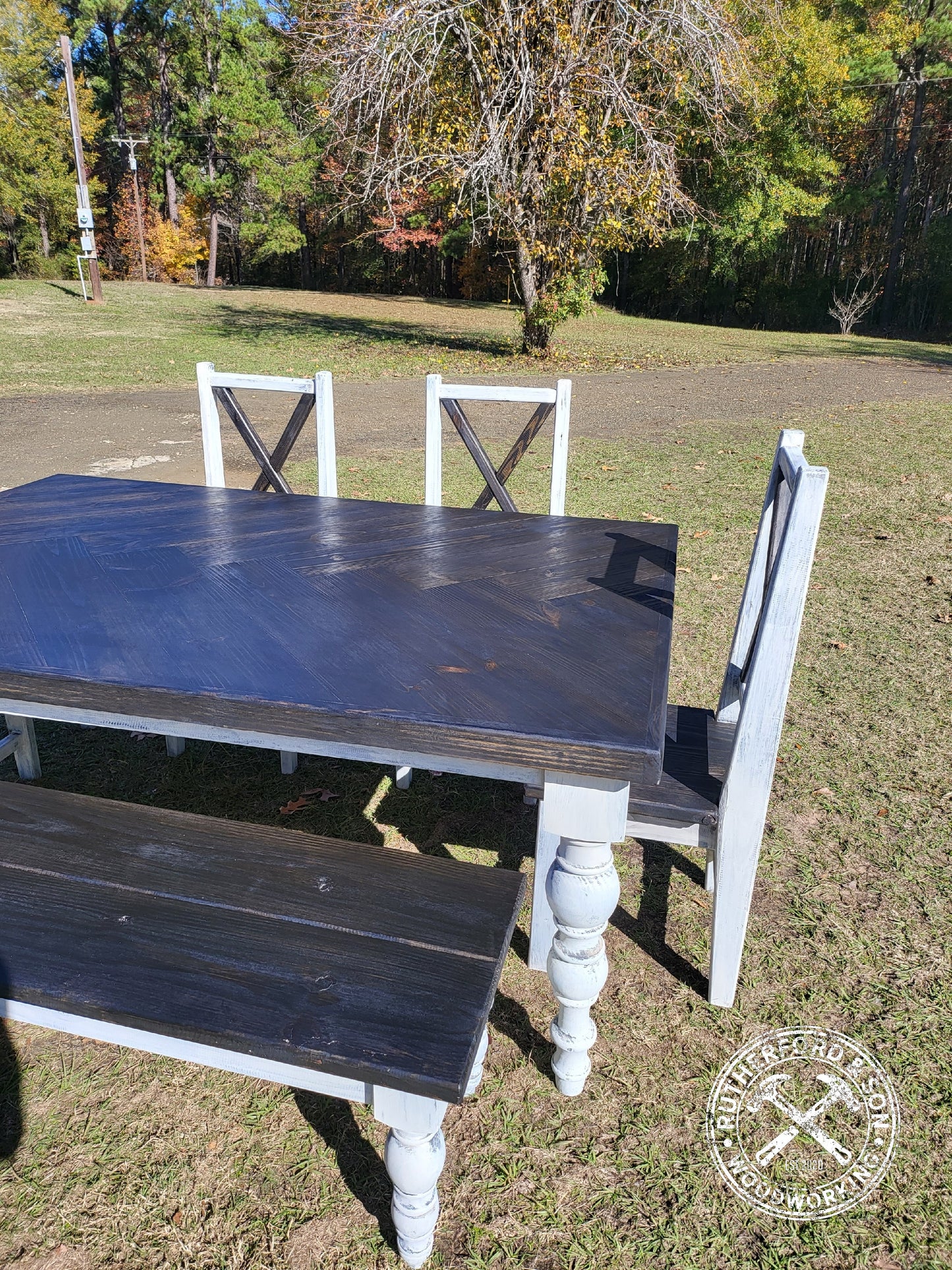 Farmhouse Herringbone Table