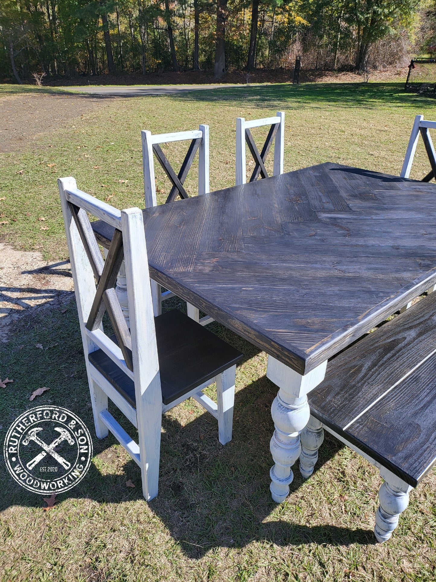 Farmhouse Herringbone Table