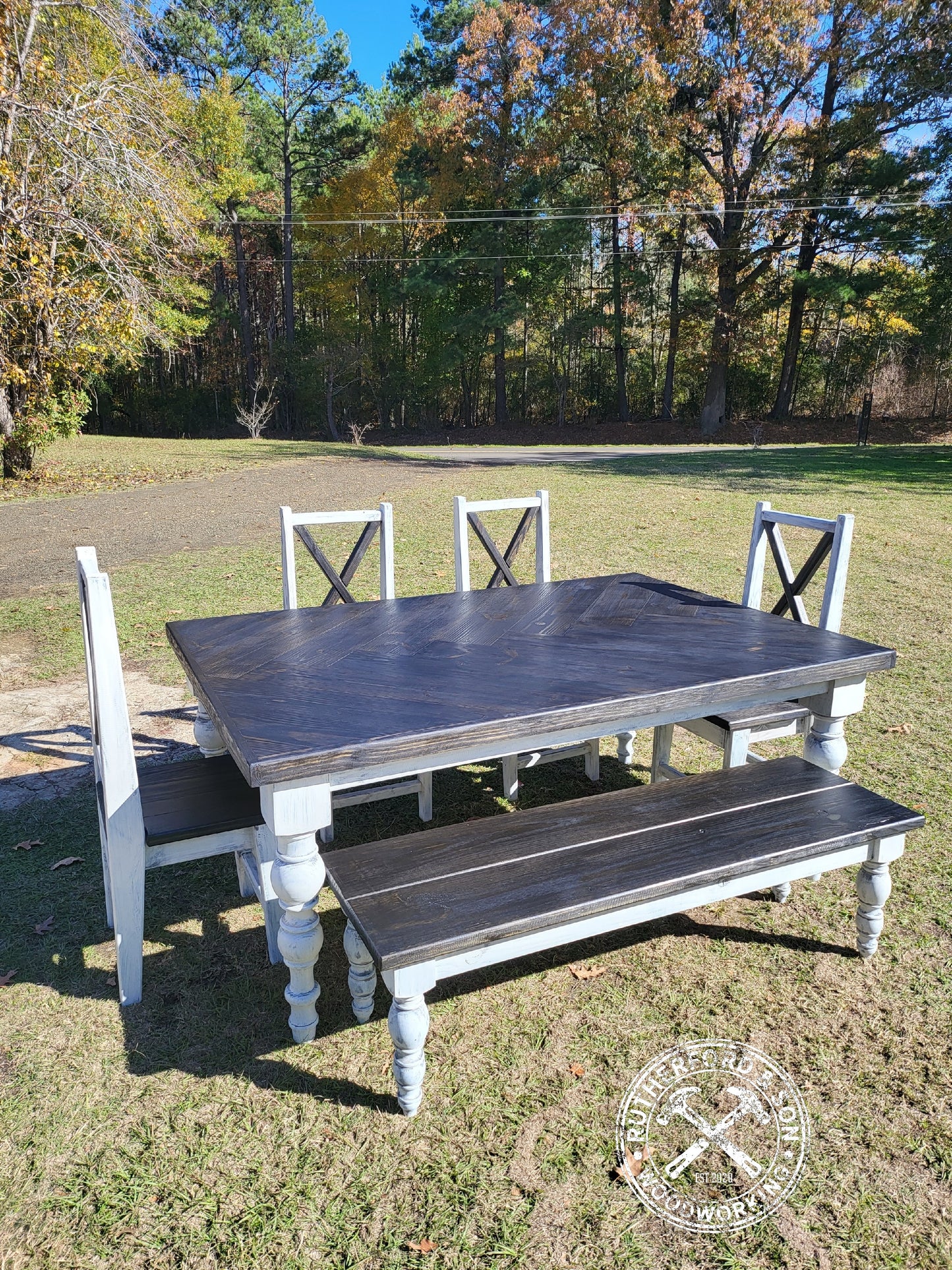 Farmhouse Herringbone Table