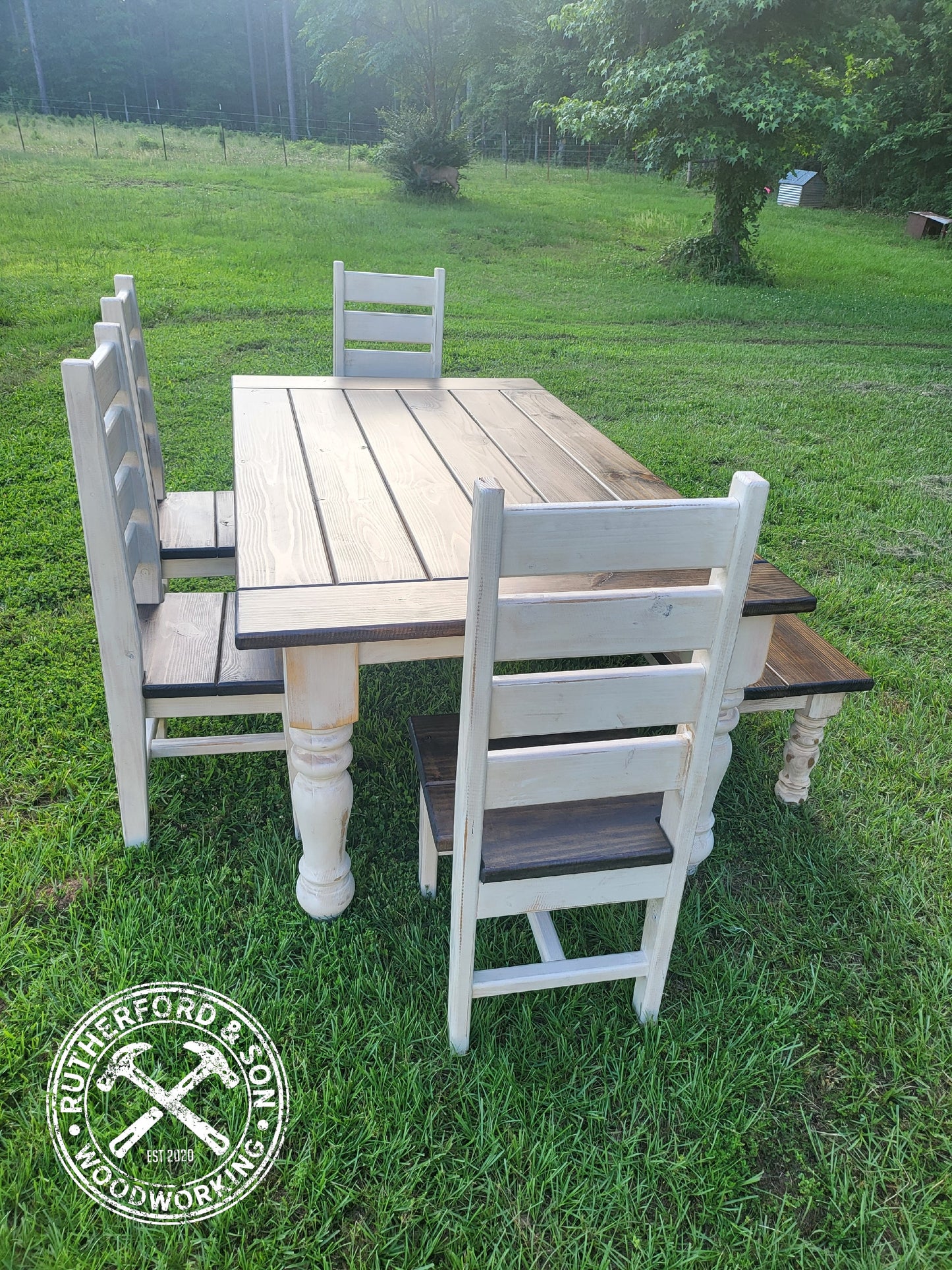 Farmhouse Ladder Style Chair