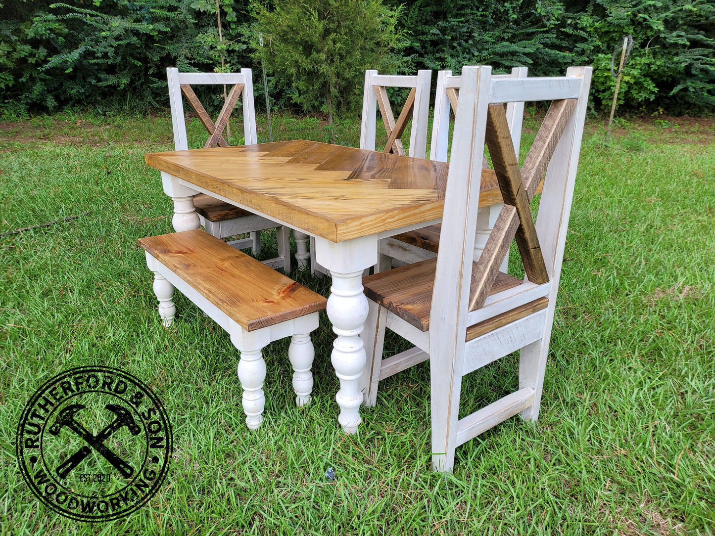 Farmhouse Herringbone Table