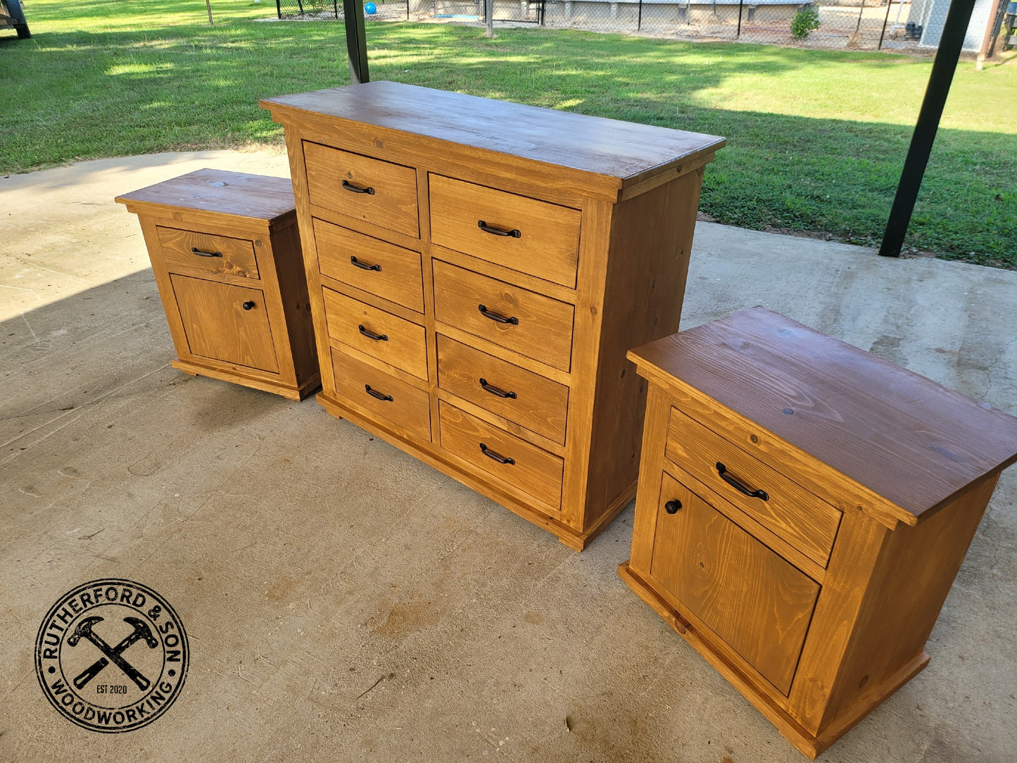 Small Town Pine Dresser Set