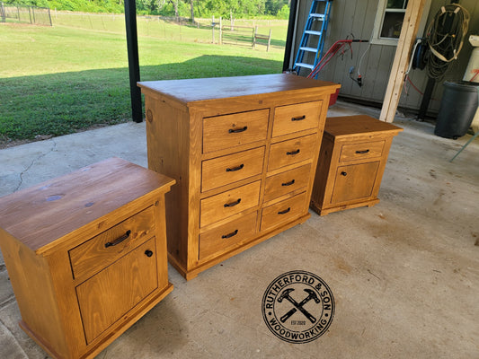 Small Town Pine Dresser Set