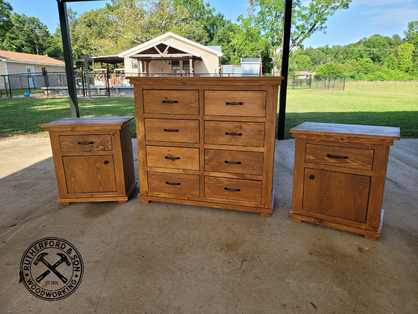 Small Town Pine Dresser Set