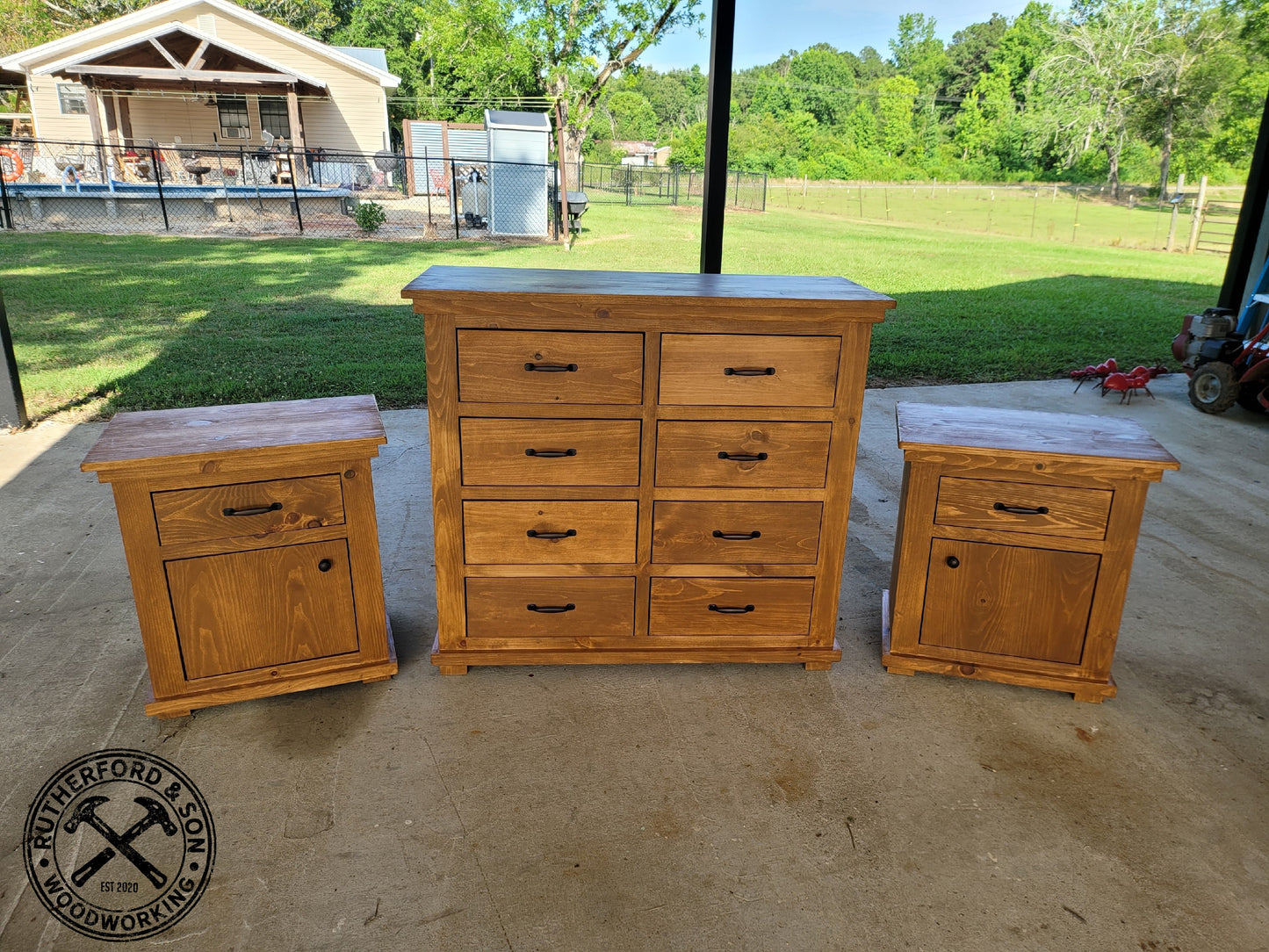 Small Town Pine Dresser Set