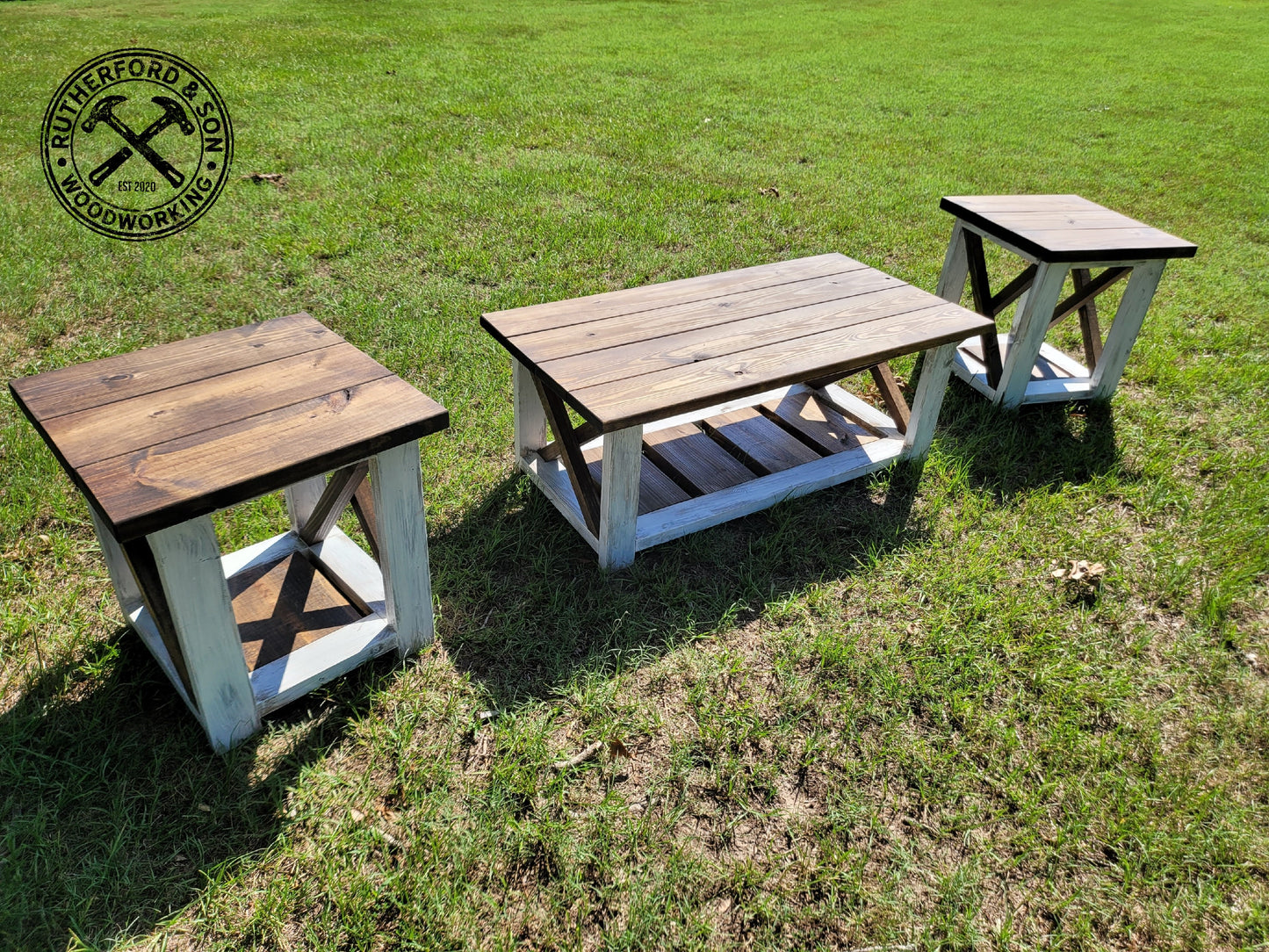 Traditional Farmhouse Coffee and End Table Set