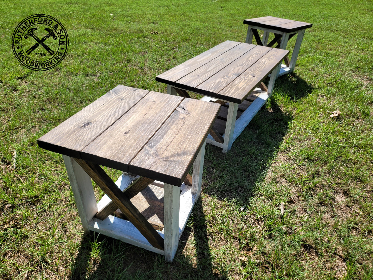 Traditional Farmhouse Coffee and End Table Set