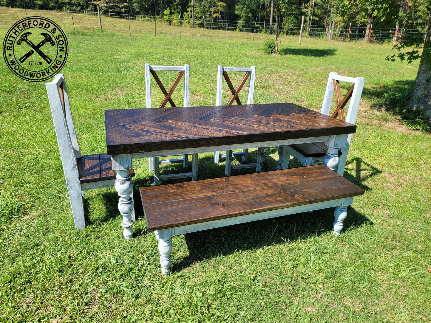 Farmhouse Herringbone Table