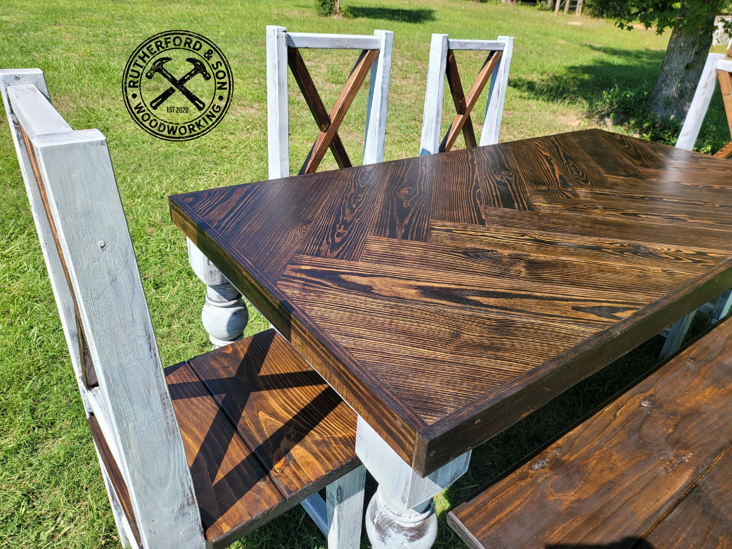 Farmhouse Herringbone Table