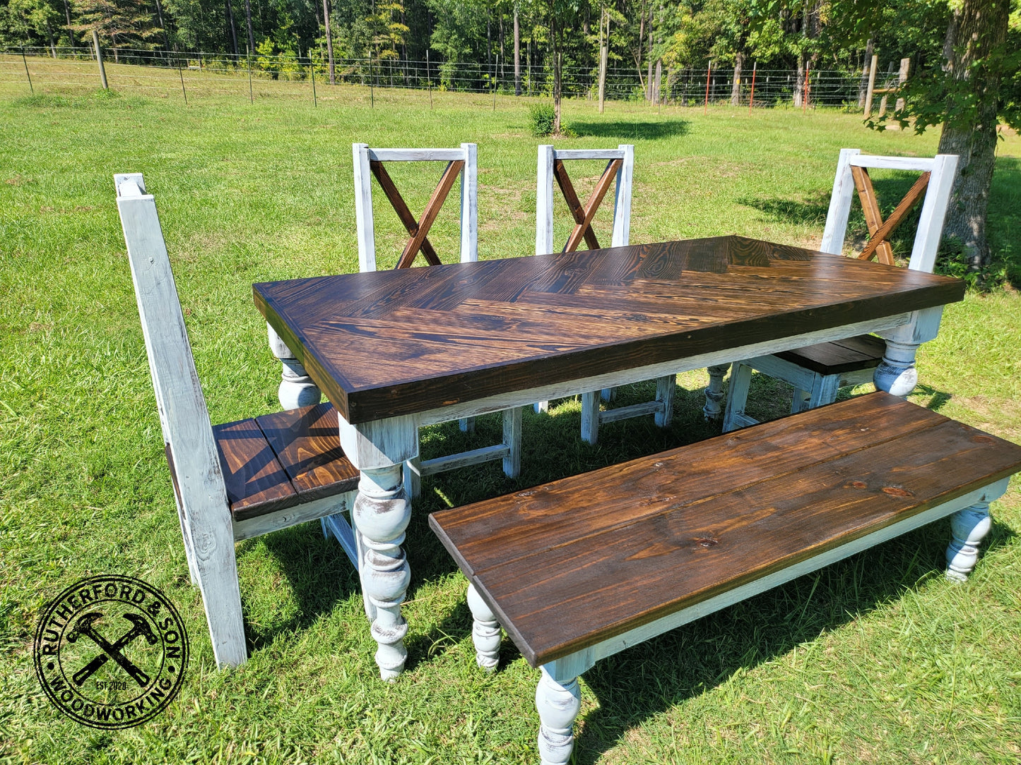 Farmhouse Herringbone Table