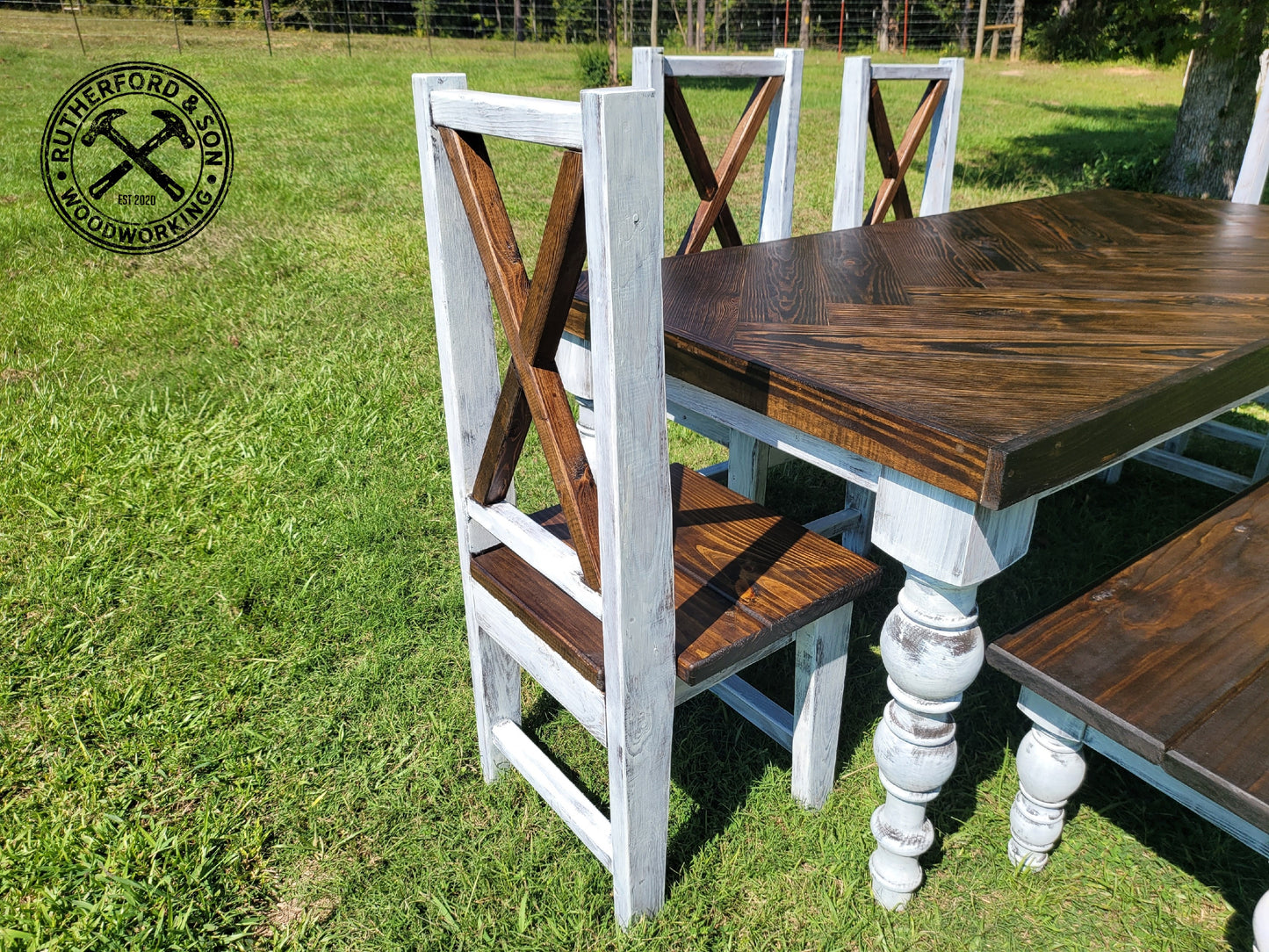 Farmhouse X Style Tapered Chair