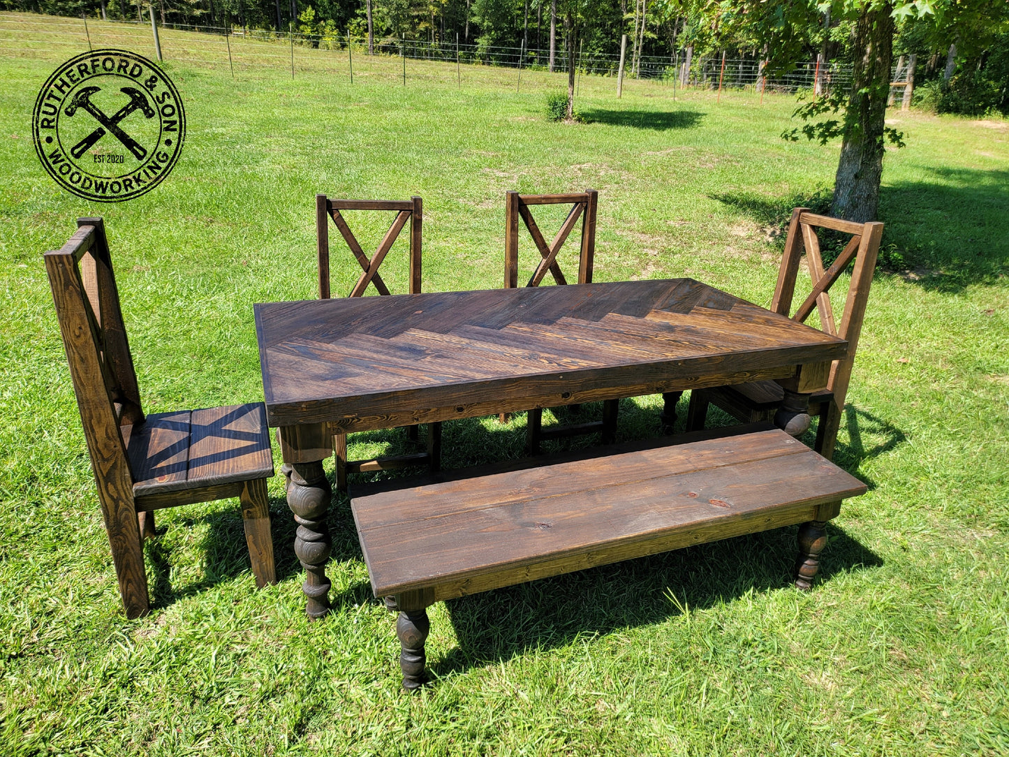 Farmhouse Herringbone Table