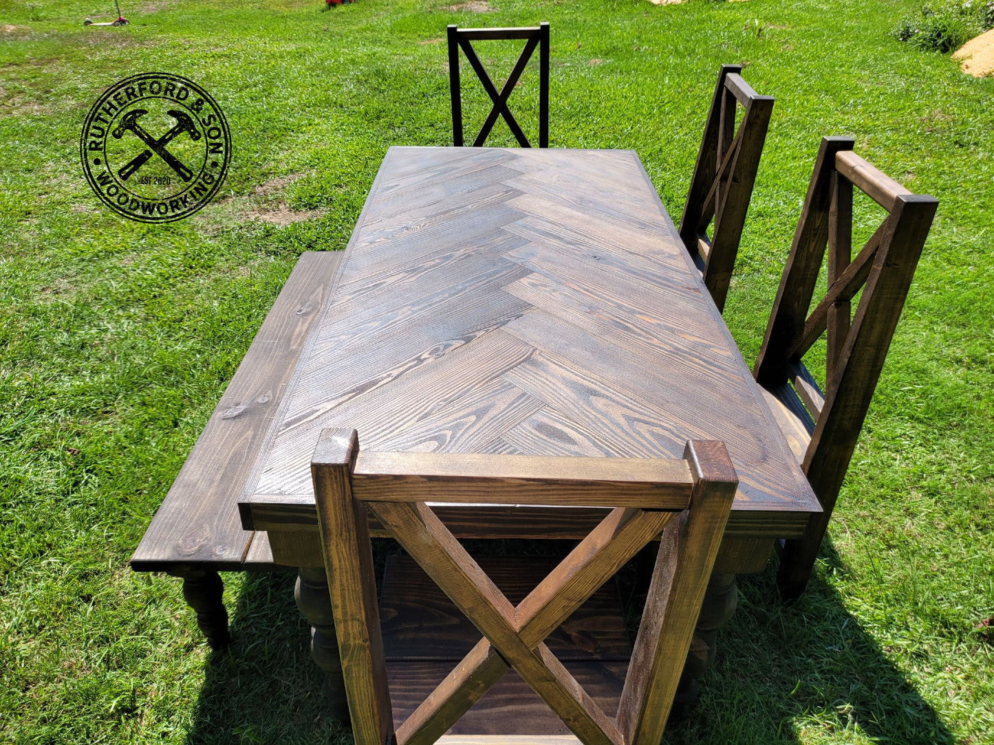 Farmhouse Herringbone Table