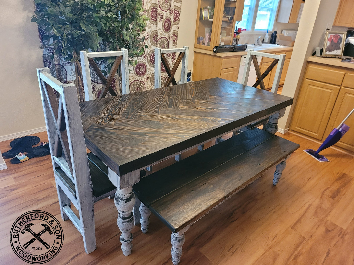 Farmhouse Herringbone Table