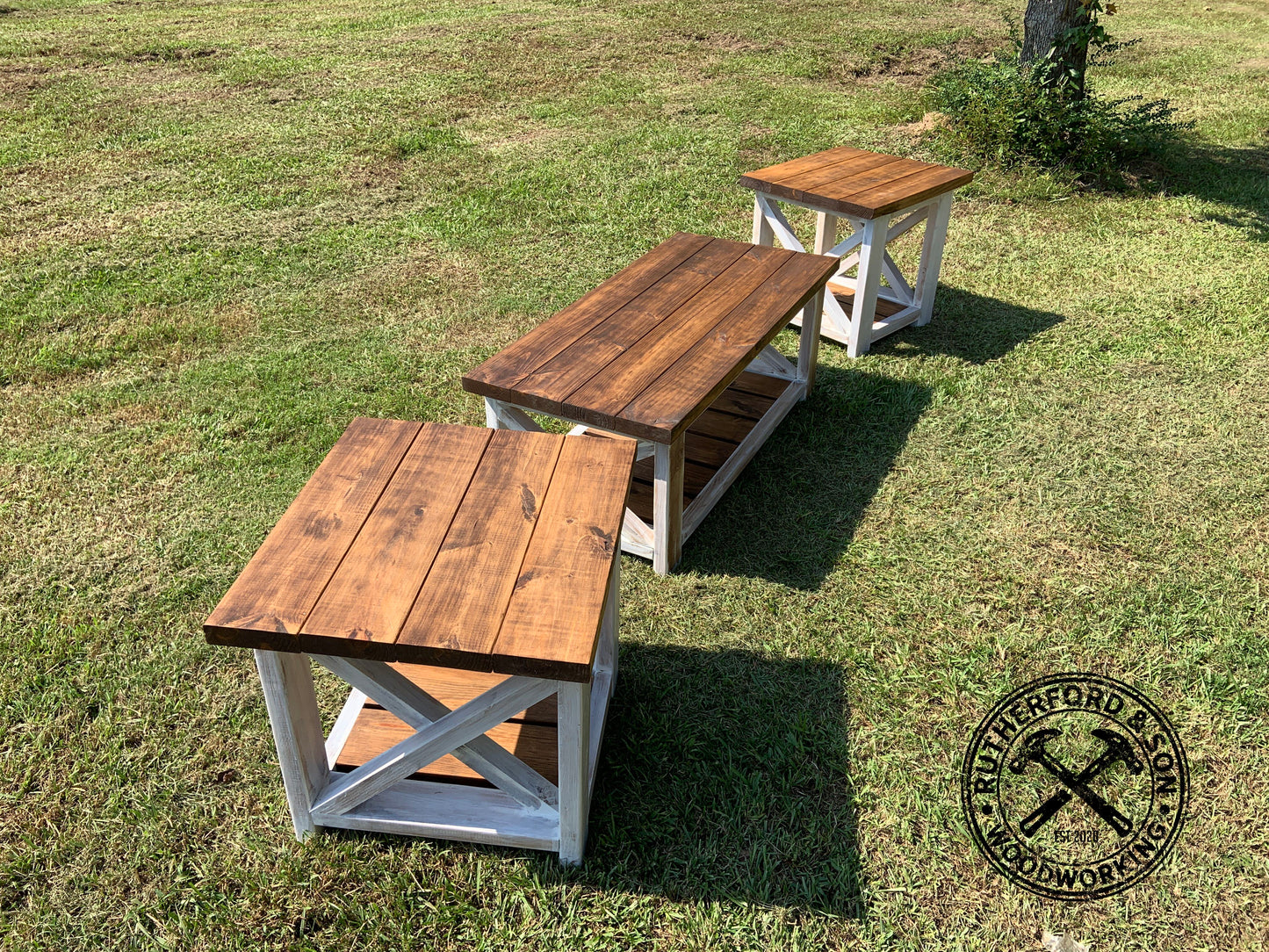 Traditional Farmhouse Coffee and End Table Set